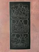 Framed Reindeer Sleigh Black