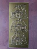 Large Winter Cottages Gold