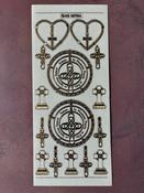 Rosary Crosses Transparent Gold