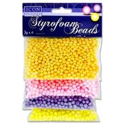ICON CRAFT Pack of 4 x 3g Coloured Styrofoam Beads image