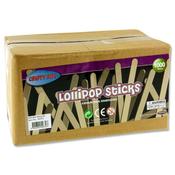 CRAFTY BITZ Box 1000 Lollipop Sticks - Natural