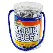 CRAFTY BITZ Tub 800 Self Adhesive Goggly Eyes - 12mm