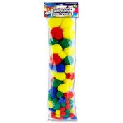 Crafty Bitz Pack of 100 Asst. Sizes Pom Poms - Primary image