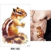 Temporary Tattoo KM-160 Watercolour Chipmunk | Dublin Body Paint image