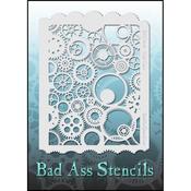 Bad Ass Stencils BAD6081 - High Gear Steampunk Cogs | Dublin Body Paint