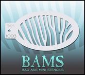 Bad Ass Stencils - BAM 1003 - Vertical Zebra Print | Dublin Body Paint