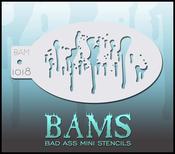 Bad Ass Stencils - BAM 1018 - Stencil Paint or blood drips | Dublin Body Paint