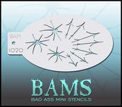 Bad Ass Stencils - BAM 1020 - Stencil Spiders and Webs | Dublin Body Paint