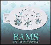 Bad Ass Stencils - BAM 1038 - Stencil Snowflakes and dots | Dublin Body Paint image