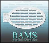 Bad Ass Stencils - BAM 1203 - Slots Pattern Stencil | Dublin Body Paint image