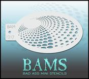 Bad Ass Stencils - BAM 1217 Distortion Pattern Dots | Dublin Body Paint image