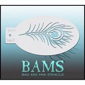 Bad Ass Stencils - BAM 1417 - Peacock Stencil | Dublin Body Paint