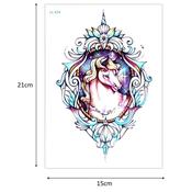 Temporary Tattoo LC-424 Unicorn in a Frame | Dublin Body Paint image