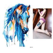 Temporary Tattoo KM-112 Watercolour Horse | Dublin Body Paint image