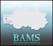 Bad Ass Stencils - BAM 2036 Cloud Stencil | Dublin Body Paint image
