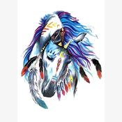 Temporary Tattoo TH-230 Festival Horse With Feathers | Dublin Body Paint image