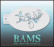 Bad Ass Stencils BAM H02 Holly Swirls Christmas Stencil | Dublin Body Paint