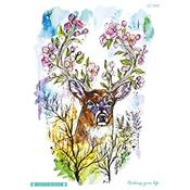 Temporary Tattoo LC-594 Watercolour Deer | Dublin Body Paint image