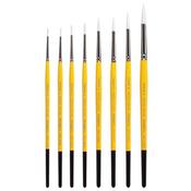 Kingart Premium White Nylon 7950 Gold Grip Series Round Artist Brushes Set | Dublin Body Paint image