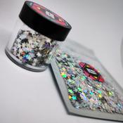 Loose Glitter - STR4020 Silver Holographic Stars | Dublin Body Paint