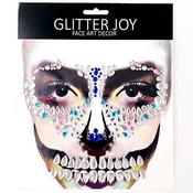 Face Gems - Skull - Silver, Blue and Pink Mask | Dublin Body Paint image