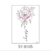 Temporary Tattoo SY-B105 Pink Rose Flowers | Dublin Body Paint image