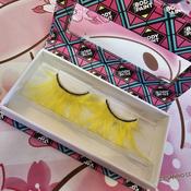 Dublin Body Paint Lashes - Feather Lashes Long Yellow | Dublin Body Paint image