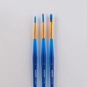 Moon Creations - Face Paint Brushes - Set of 3 (Blue) | Dublin Body Paint image