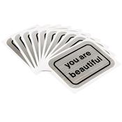 You Are Beautiful Si9lver Chrome Classic Stickers (20 pack) | Dublin Body Paint