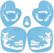 PXP Stencil - Full Face Skull Stencil (5 Parts) | Dublin Body Paint