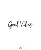 Sioou Temporary Tattoo Good Vibes (Pack of 5) | Dublin Body Paint image