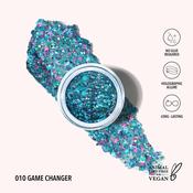 Moira Cosmetics Hologram Glitter Gel - Gamer Changer (Iridescent Blues Chunky Mix with Pink) | Dublin Body Paint image
