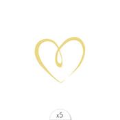 Sioou Temporary Tattoo Golden heart x5 | Dublin Body Paint image