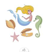 Sioou Temporary Tattoo Mermaid (Pack of 5) | Dublin Body Paint image