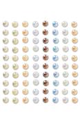 PXP Face &amp; Body Jewels - Decorative Natural Pastel Iridescent Pearls Self Adhesive (80) | Dublin Body Paint