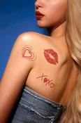 Never Have I Ever - XOXO Kisses Rhinestone Tattoos Set | Dublin Body Paint