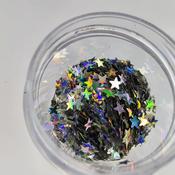 Cosmetic Glitter Stars Loose - Silver Holographic | Dublin Body Paint