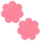 Pasties (Nipple Covers) 1 Pair of Pink Glitter Flower Shape | Dublin Body Paint