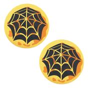 Pasties (Nipple Covers) - 1 Pair of Web Yellow Halloween Print | Dublin Body Paint