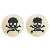 Pasties (Nipple Covers) -  1 Pair of Skull White &amp; Black Halloween Print | Dublin Body Paint