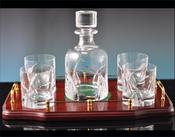 Spirit Decanter with Tray and 4 Glasses image