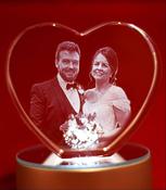 2D Heart Crystal Photo Frame
