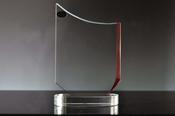 Clear / Red Glass Plaque image