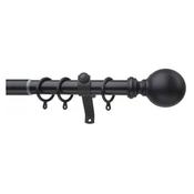 'Skyline - Black - 28mm' Met Curtain Poles image