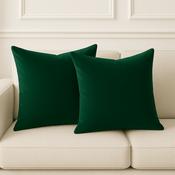 'Velour - Forest Green' 60cm x 60cm Cushion Covers image