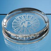 Duiske Glass Round Glass Paperweight | Glass Paperweight suitable for engraving/personalisation - Duiske Glass Kilkenny image