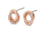 Earrings : Tessie : Rose Gold Plated : Crystal by Pilgrim Jewellery - Duiske Glass Kilkenny image