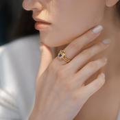 All Seeing Evil Eye Stacking Rings by Newbridge Silver (R2501) - Duiske Glass Kilkenny image