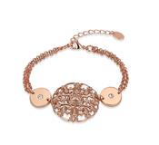 Vintage Filigree Bracelet with Clear Stones by Newbridge Silver (BR1543) - Duiske Glass Kilkenny image