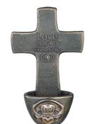 Claddagh Holy Water Font - RR013 by Genesis - Duiske Glass Kilkenny